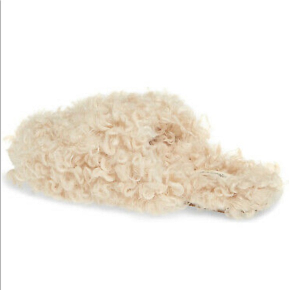 NWT Madewell Curly Sherling Faux Fur Slipper - Picture 6 of 7